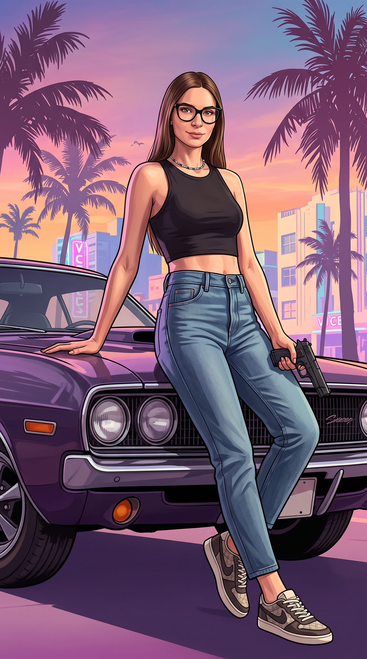 🌴 Арт в стиле GTA VI (Vice City)