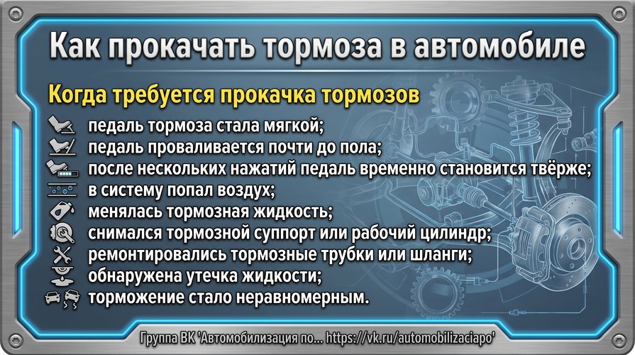 Прокачать тормоза