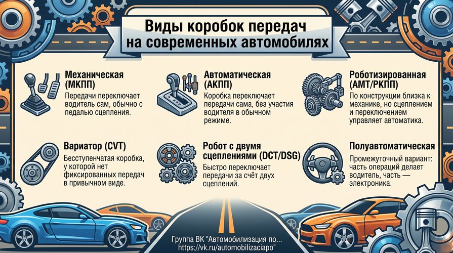Виды коробок передач